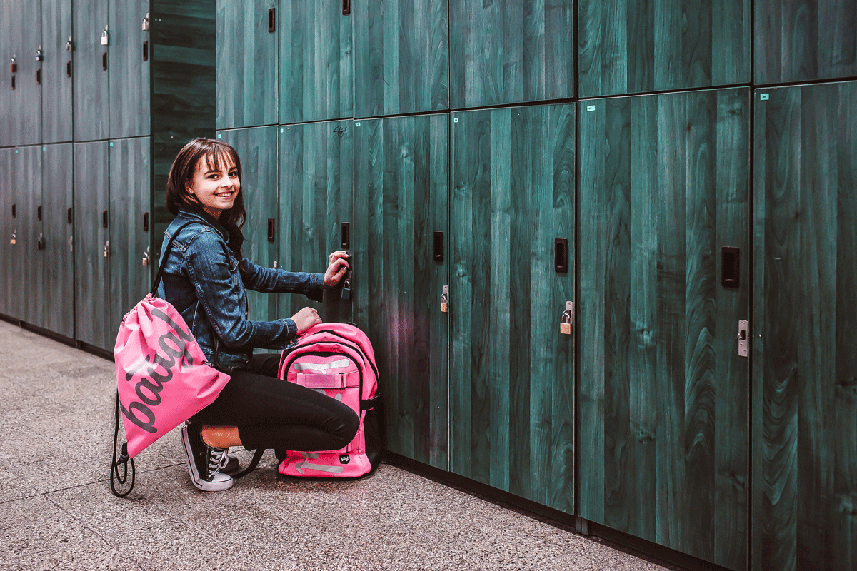 School backpack Skate Pink