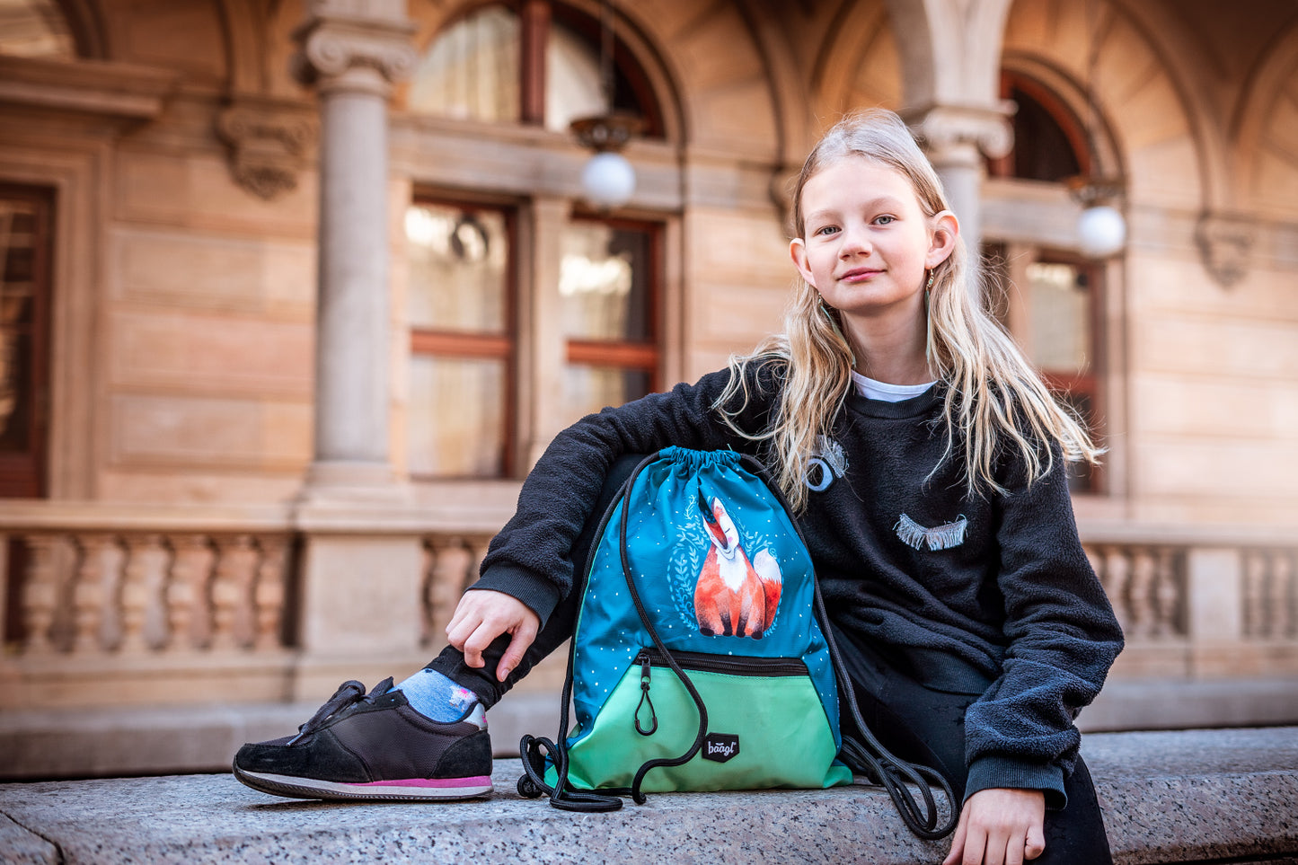 Gym sack with zip pocket Foxie
