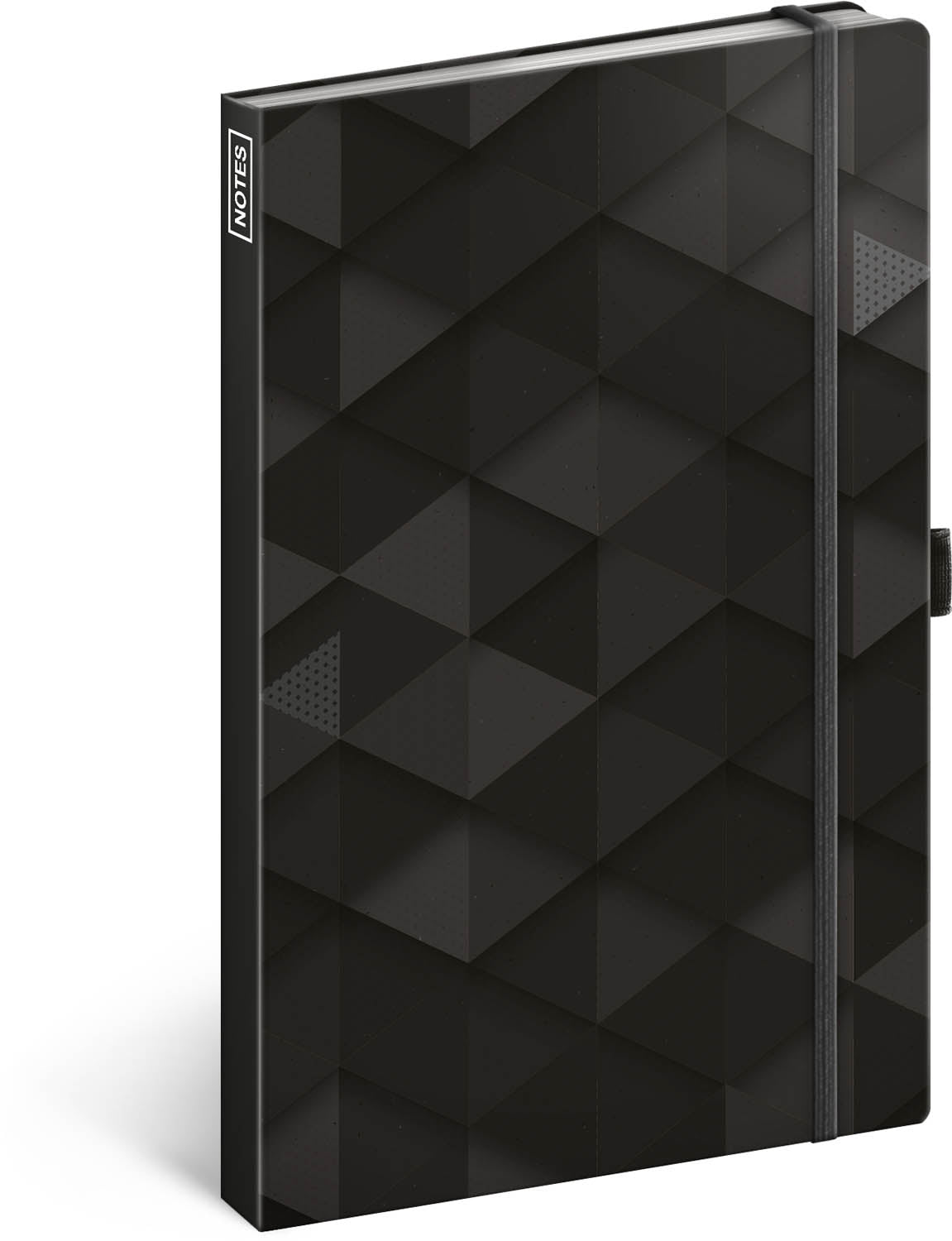 Notebook Black, lined, 13 × 21 cm