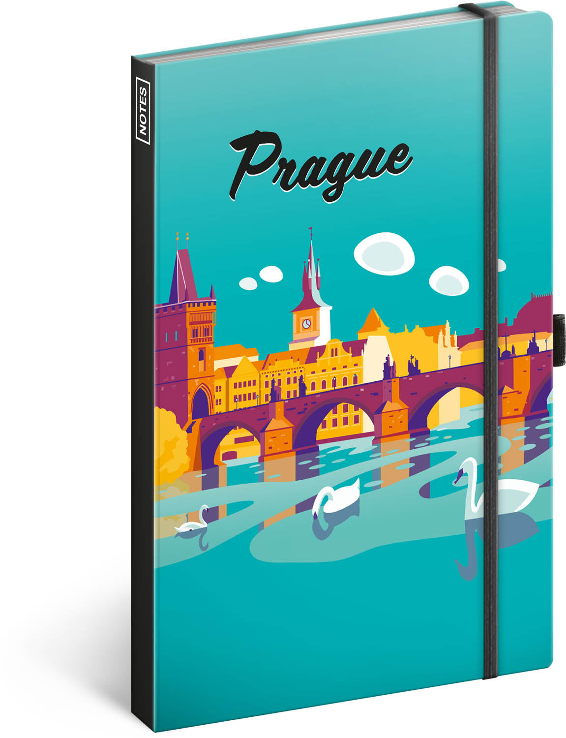 Notebook Prague, lined, 13 × 21 cm