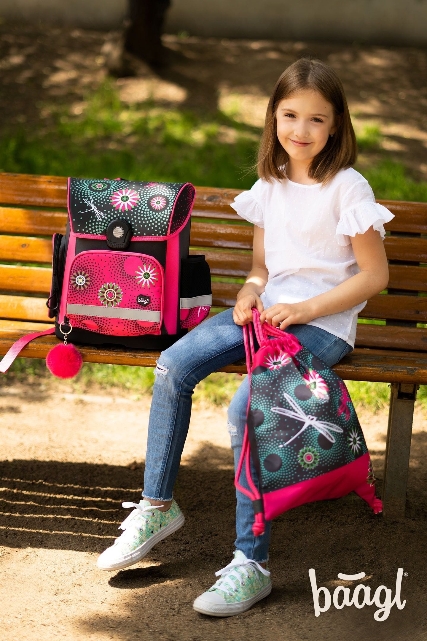 School bag Classic Flowers