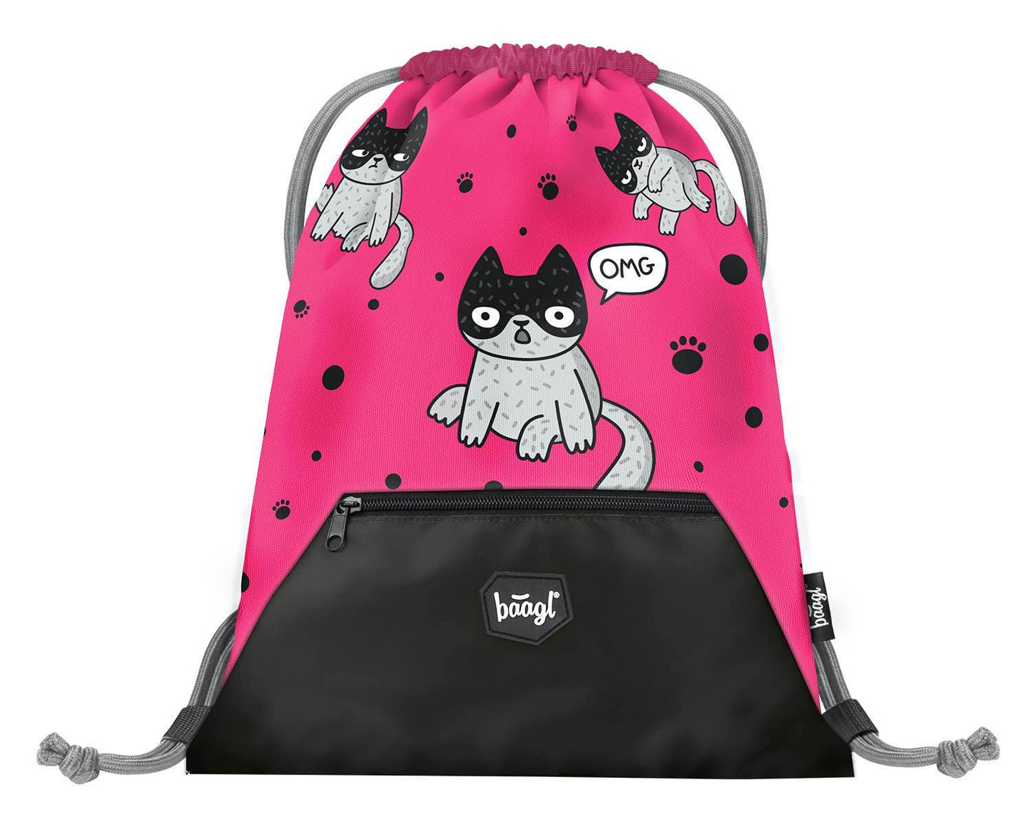 Gym sack with zip pocket Kittens
