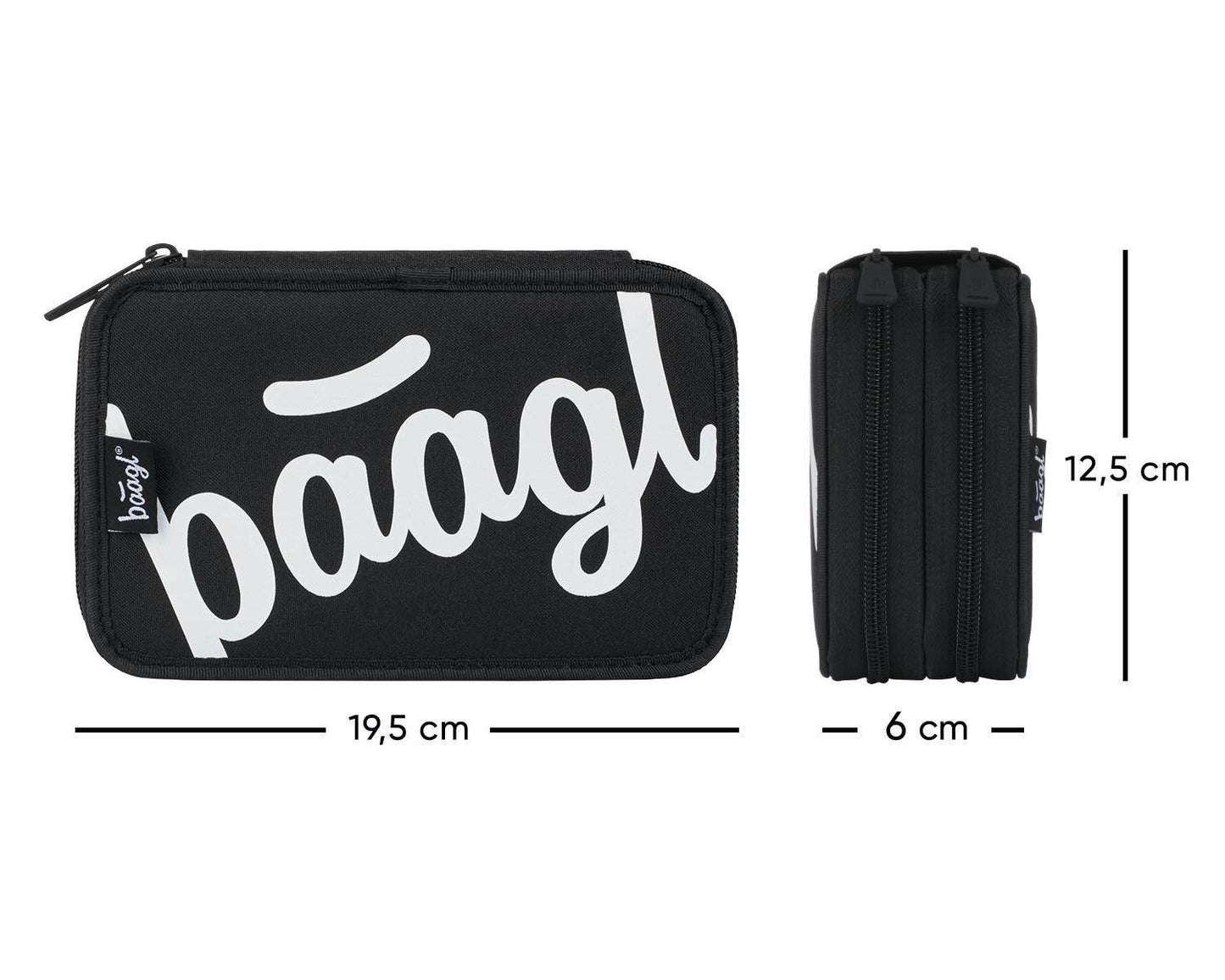 Two-tier pencil case Logo Black
