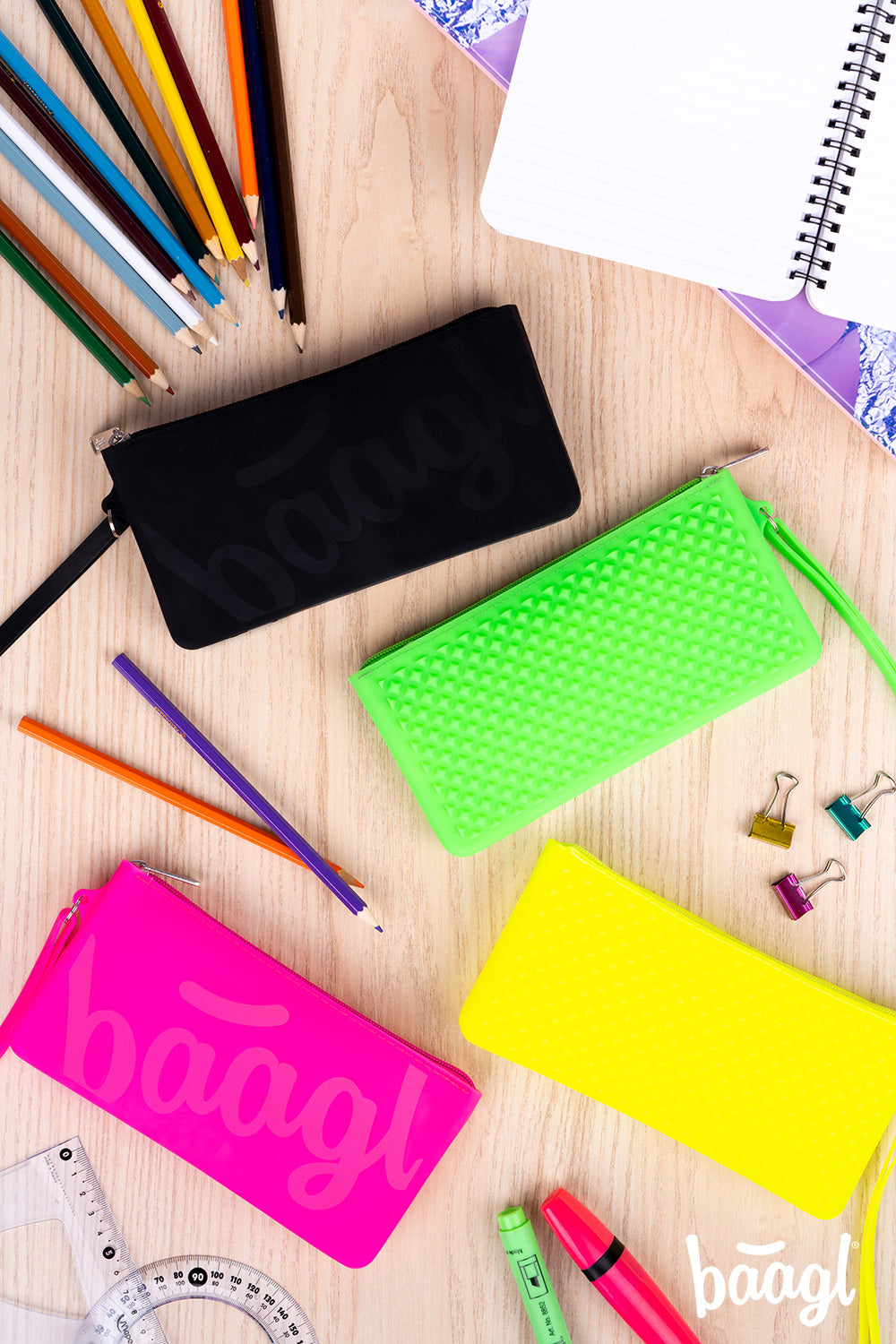 Silicone Pouch Neon Green