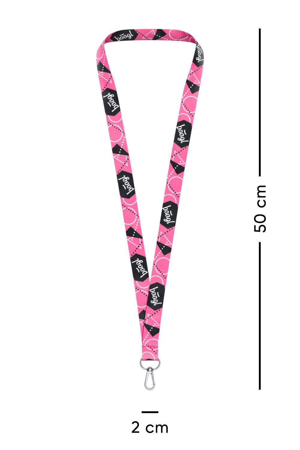Long keychain – lanyard, pink