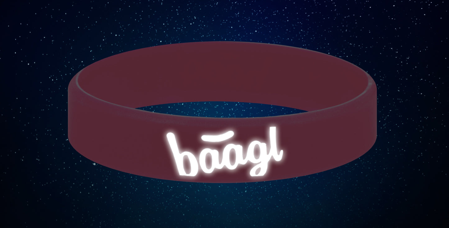 Pink glow-in-the-dark bracelet
