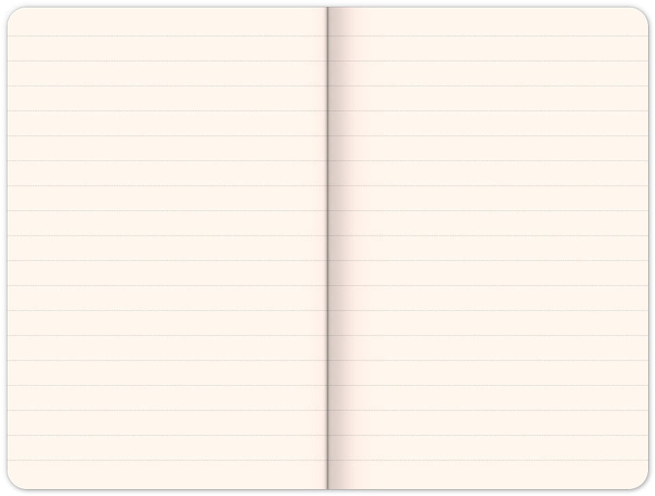 Notebook Hardy, brown, lined, 13 × 21 cm