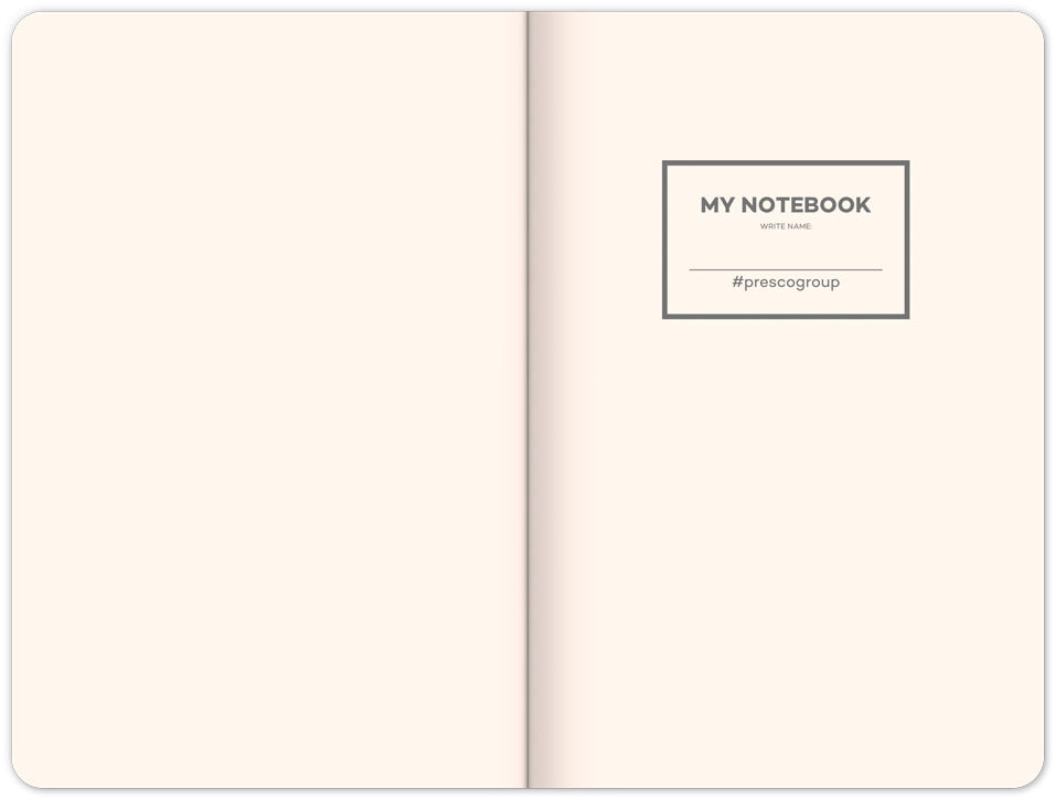 Notebook Hardy, brown, lined, 13 × 21 cm
