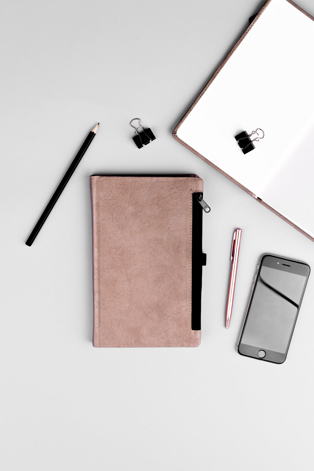 Notebook Hardy, brown, lined, 13 × 21 cm