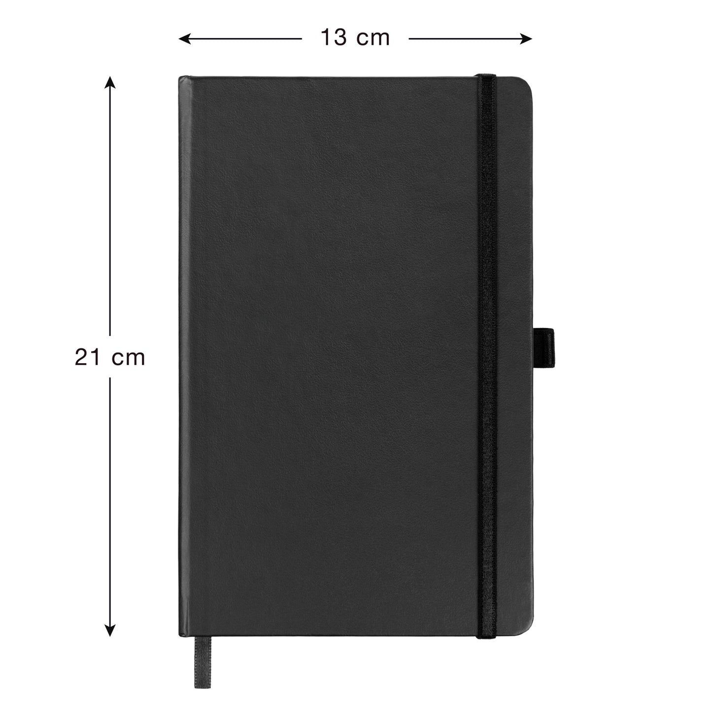 Notebook Skiver, red–burgundy, lined, 13 × 21 cm
