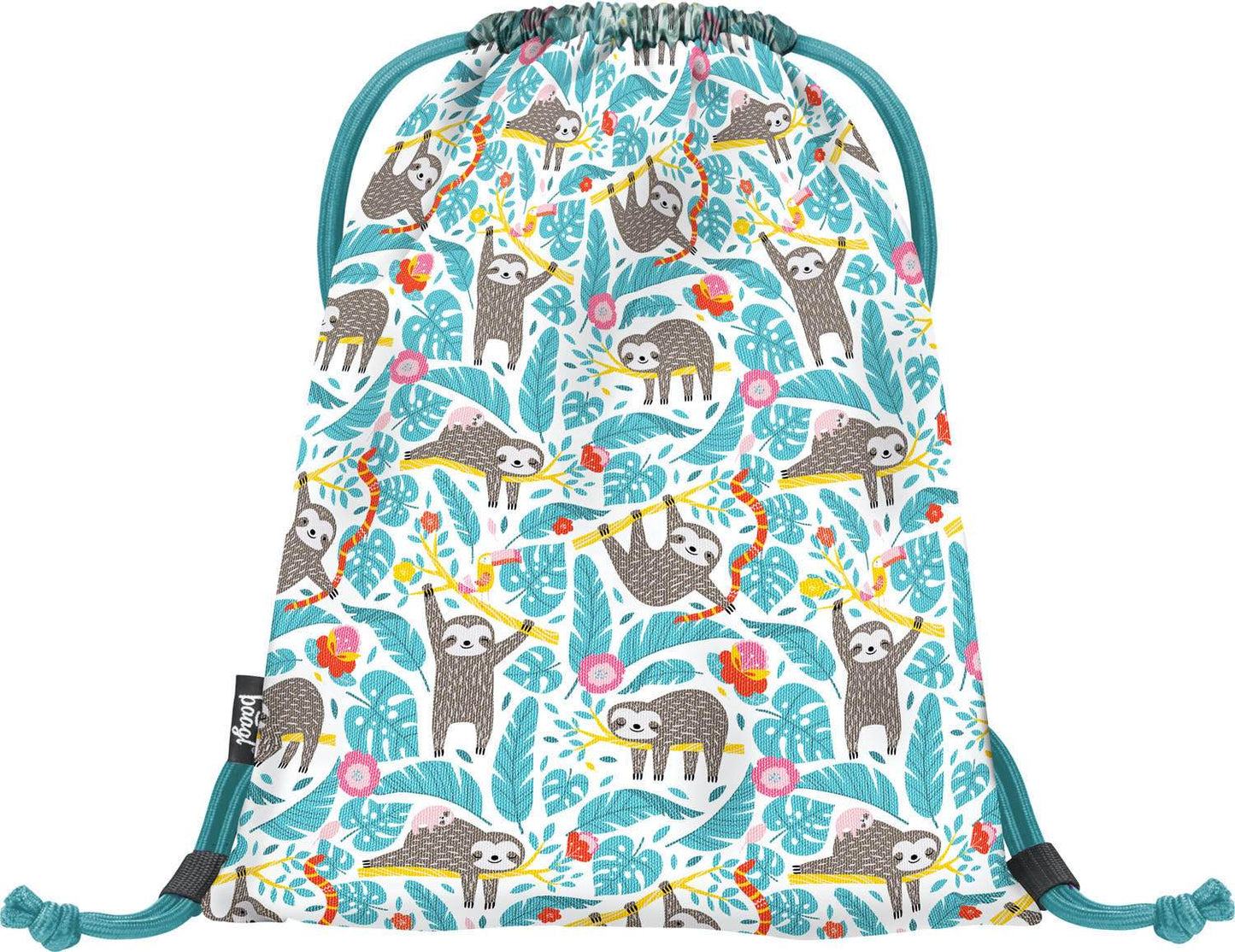 Gym sack with zip pocket Sloth
