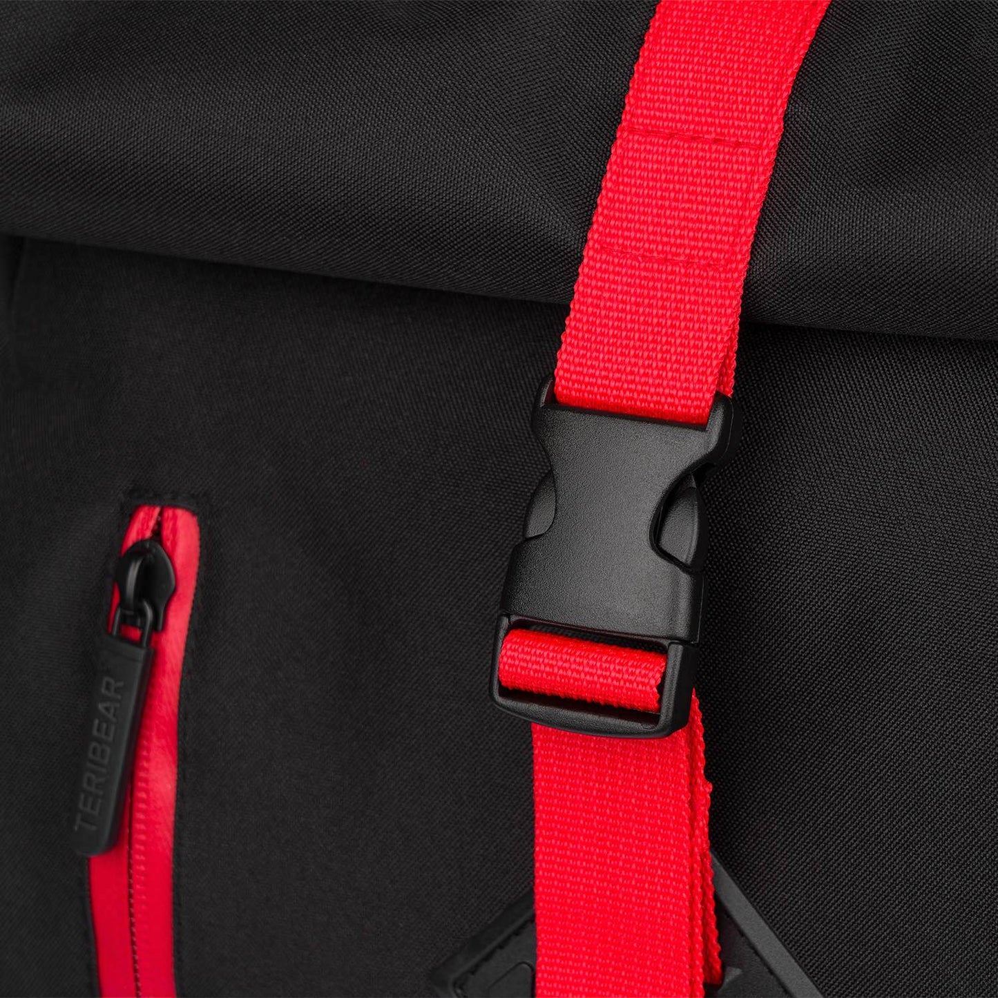 Roll top backpack TERIBEAR black