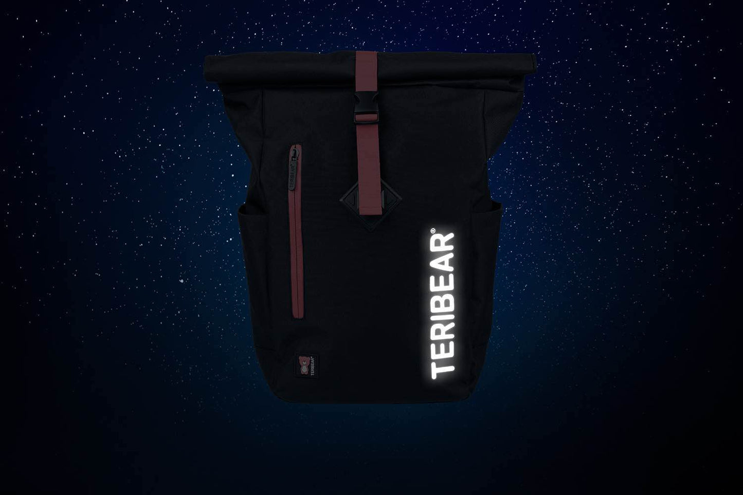 Roll top backpack TERIBEAR black