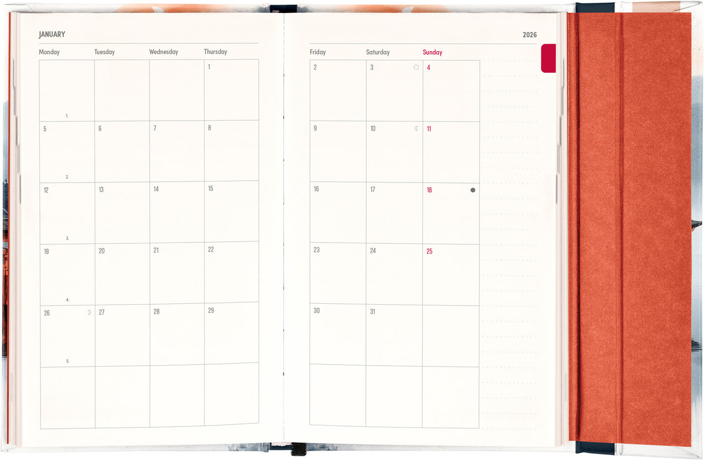 Magnetic weekly planner Japan 2026, 13 x 21 cm