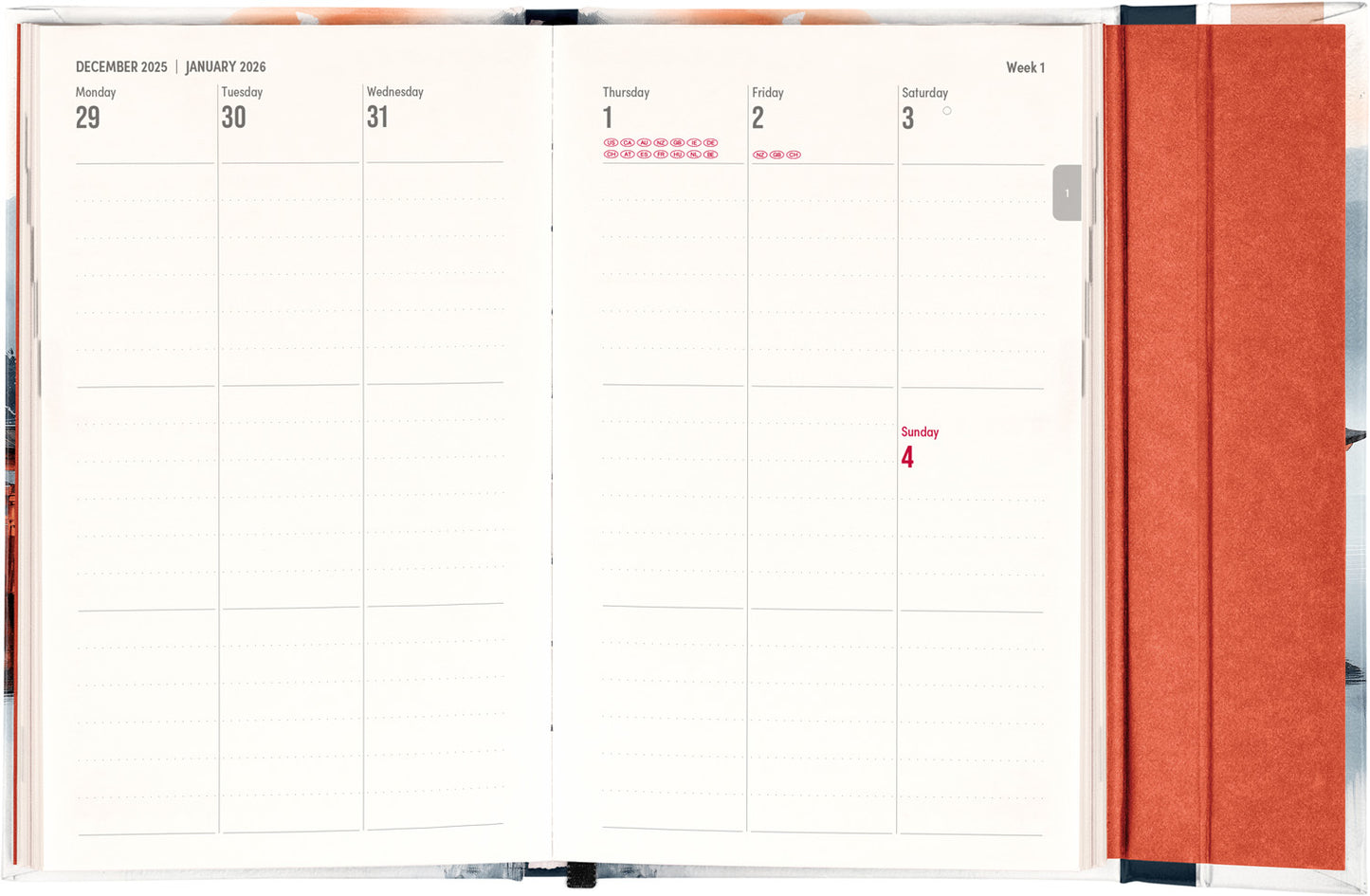 Magnetic weekly planner Japan 2026, 13 x 21 cm
