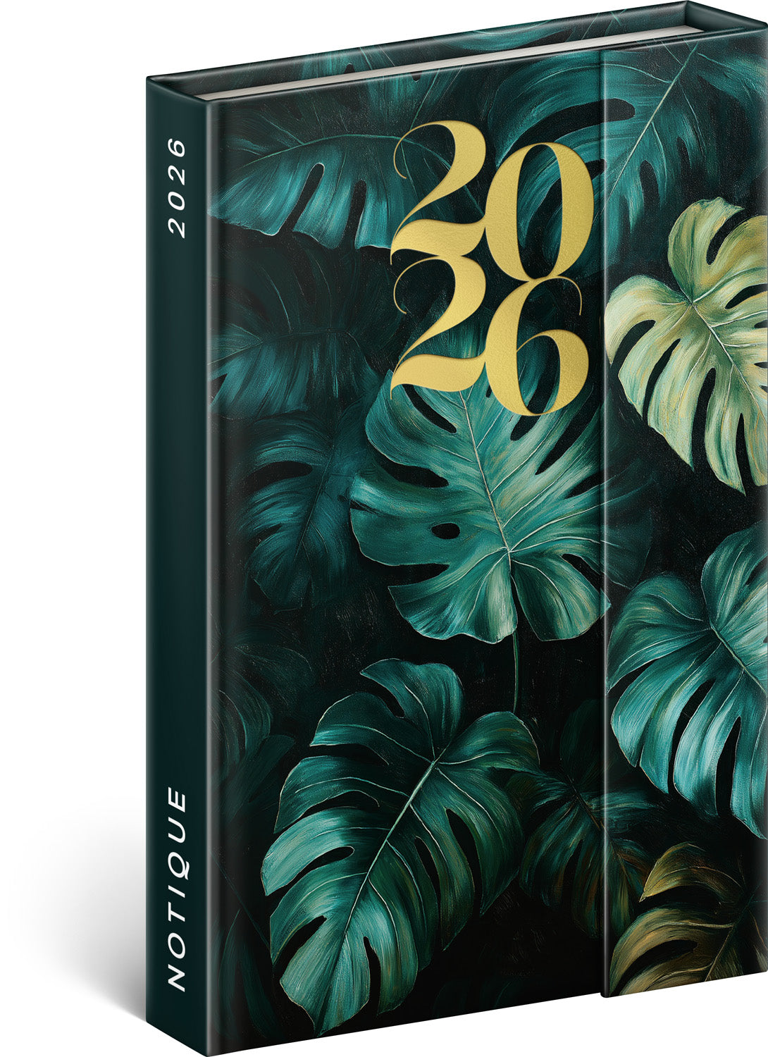 Magnetic weekly planner Monstera 2026, 11 x 16 cm