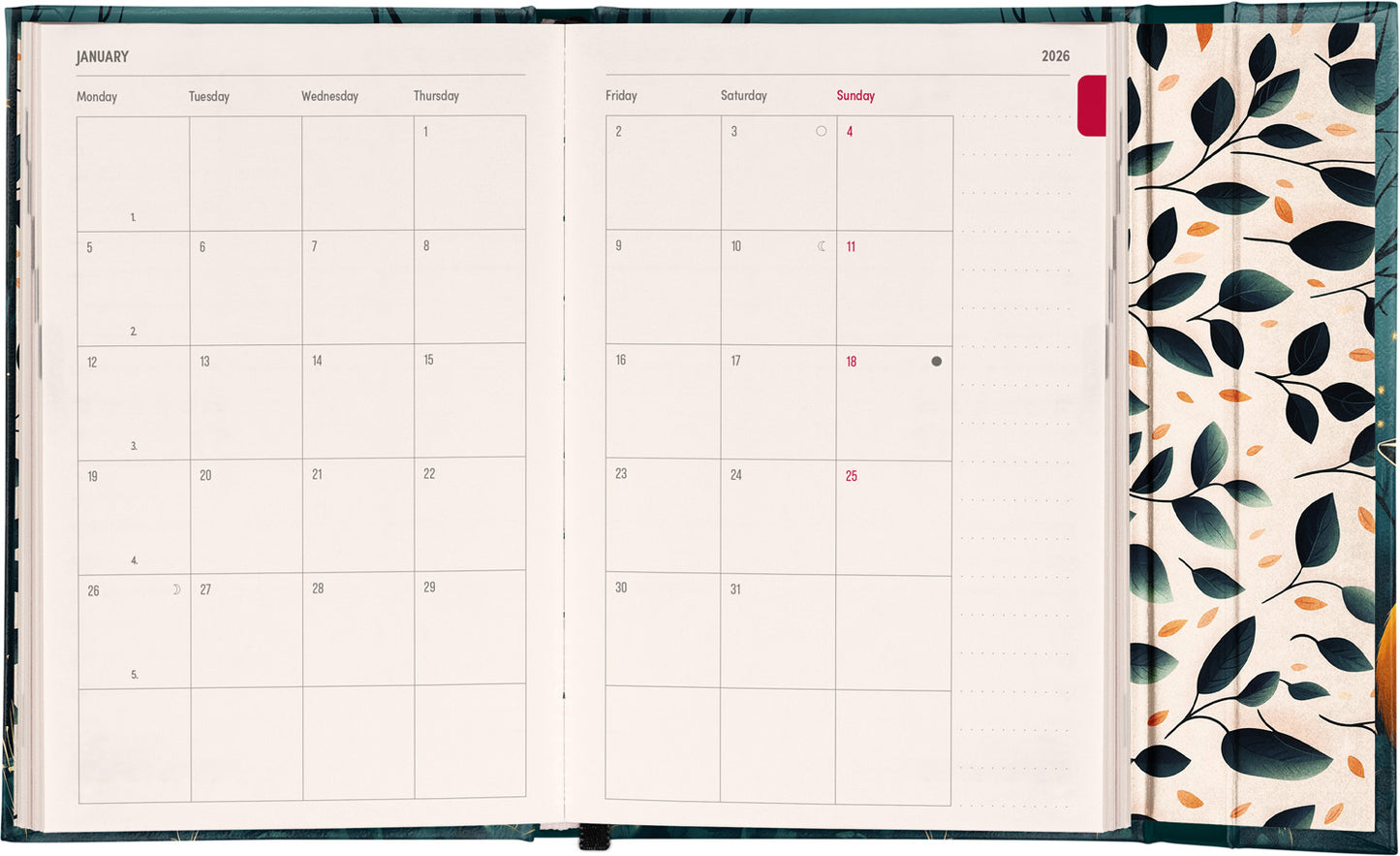 Magnetic weekly planner Liška 2026, 11 x 16 cm