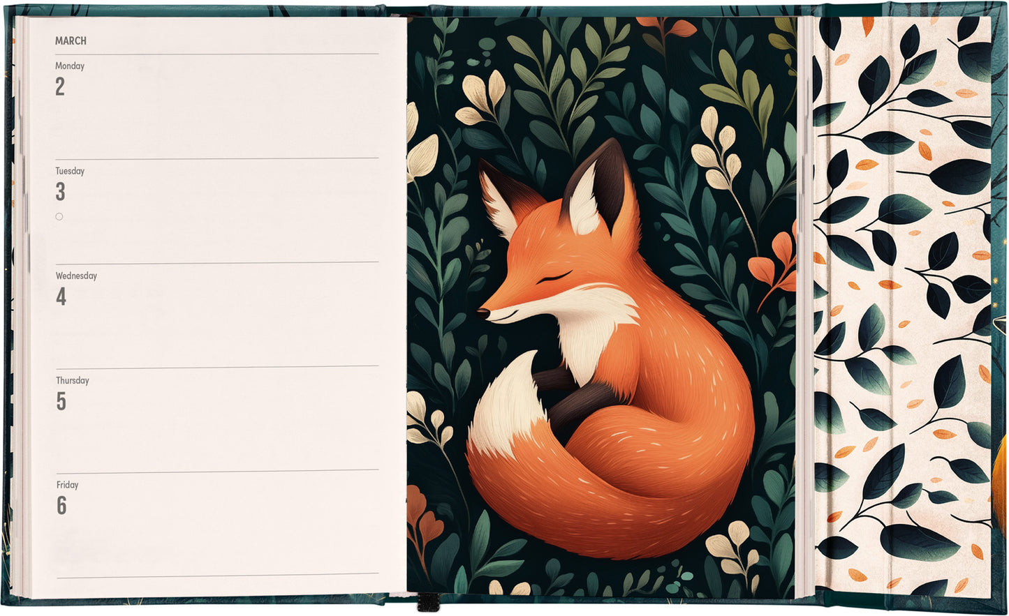 Magnetic weekly planner Liška 2026, 11 x 16 cm