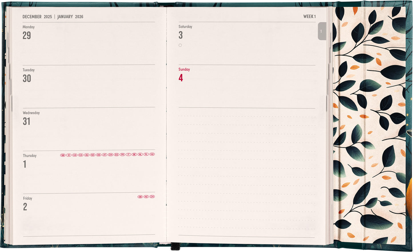 Magnetic weekly planner Liška 2026, 11 x 16 cm