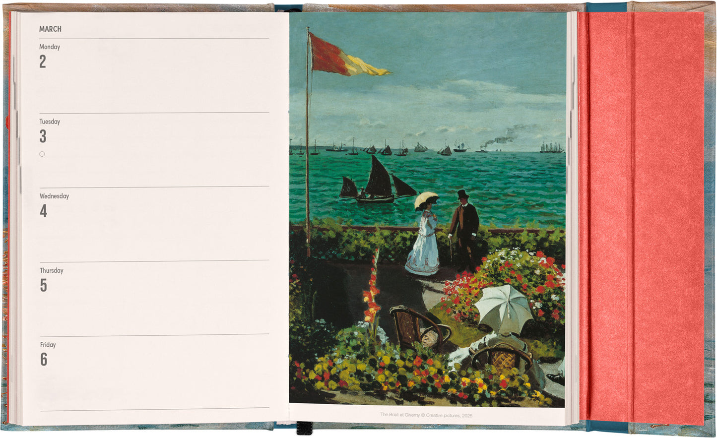 Magnetic weekly planner Claude Monet 2026, 11 x 16 cm