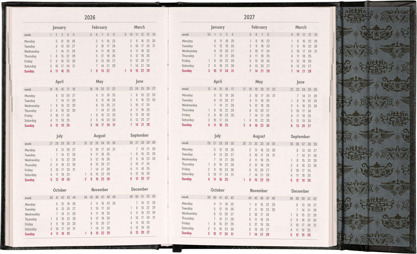 Magnetic weekly planner Harry Potter – Lumos 2026, 11 x 16 cm
