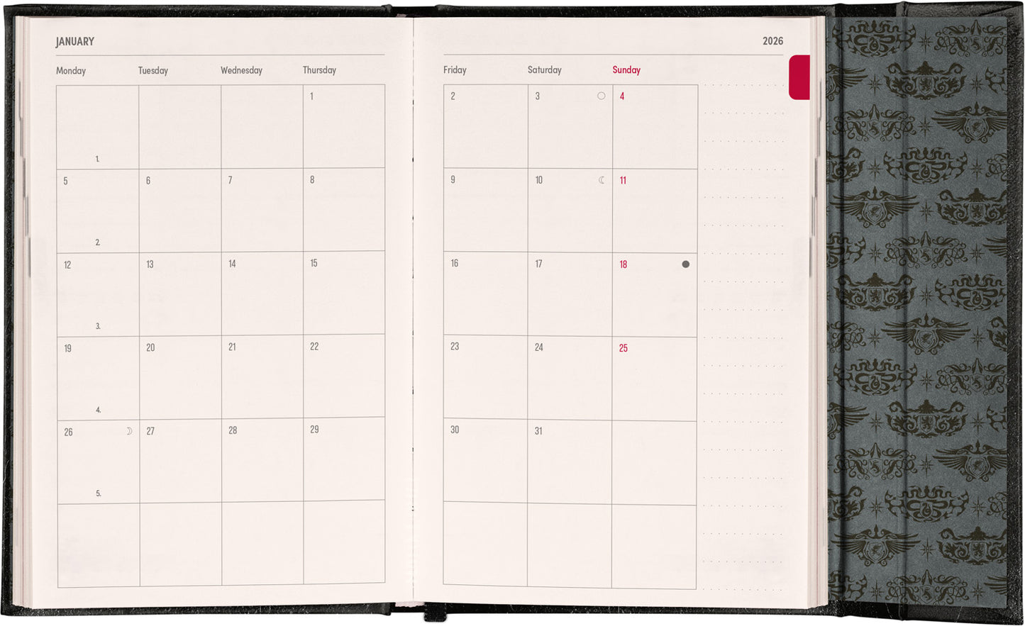 Magnetic weekly planner Harry Potter – Lumos 2026, 11 x 16 cm
