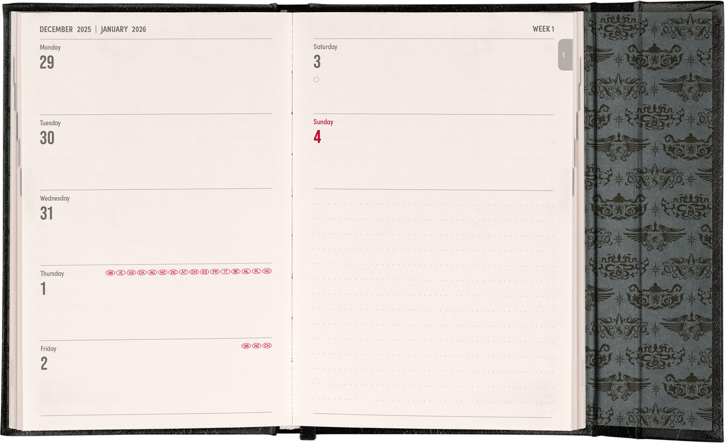 Magnetic weekly planner Harry Potter – Lumos 2026, 11 x 16 cm