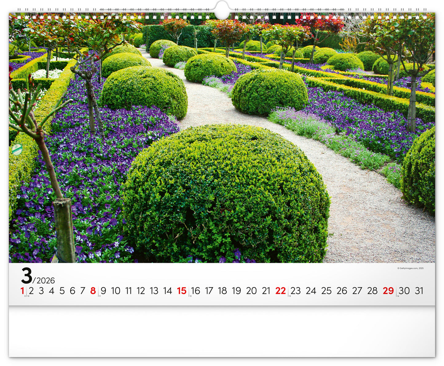 Wall calendar Gardens 2026, 48 x 33 cm