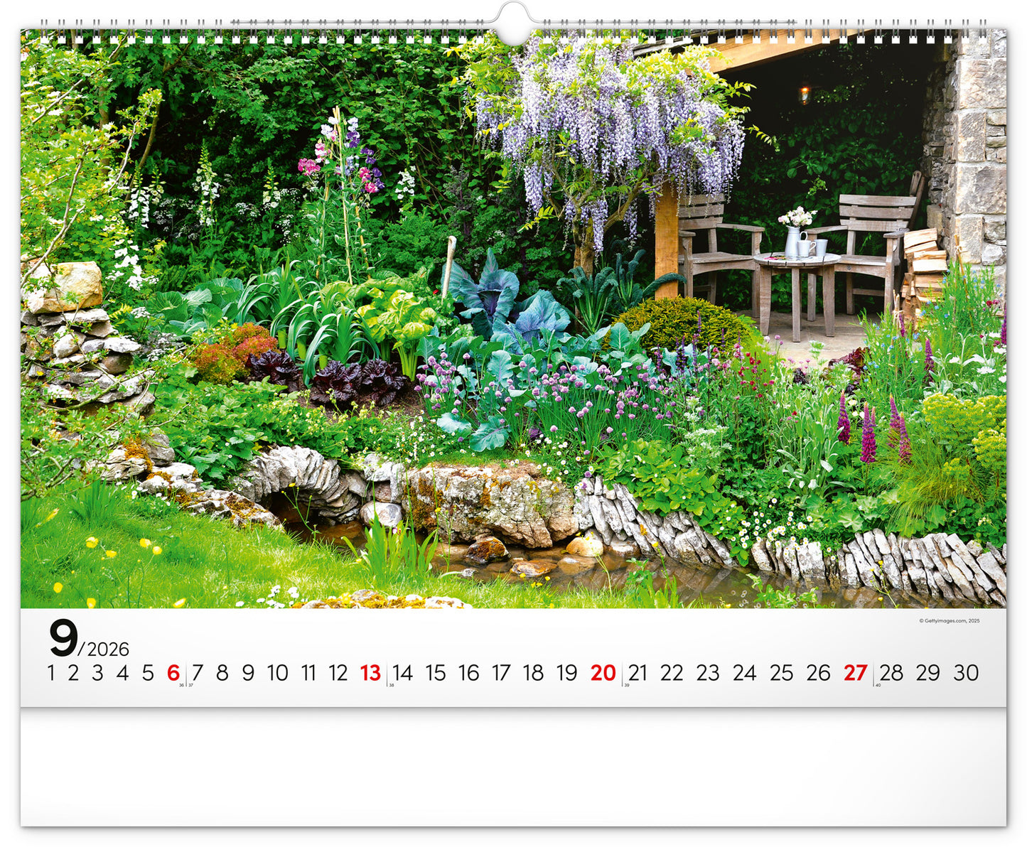 Wall calendar Gardens 2026, 48 x 33 cm