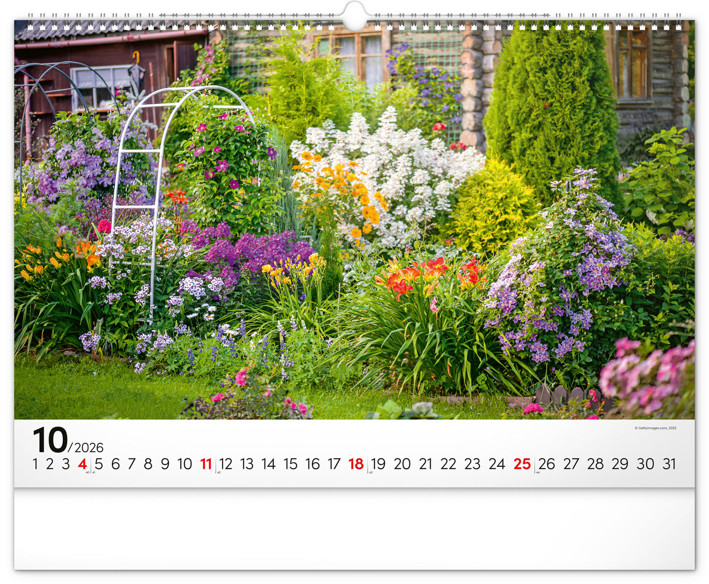 Wall calendar Gardens 2026, 48 x 33 cm