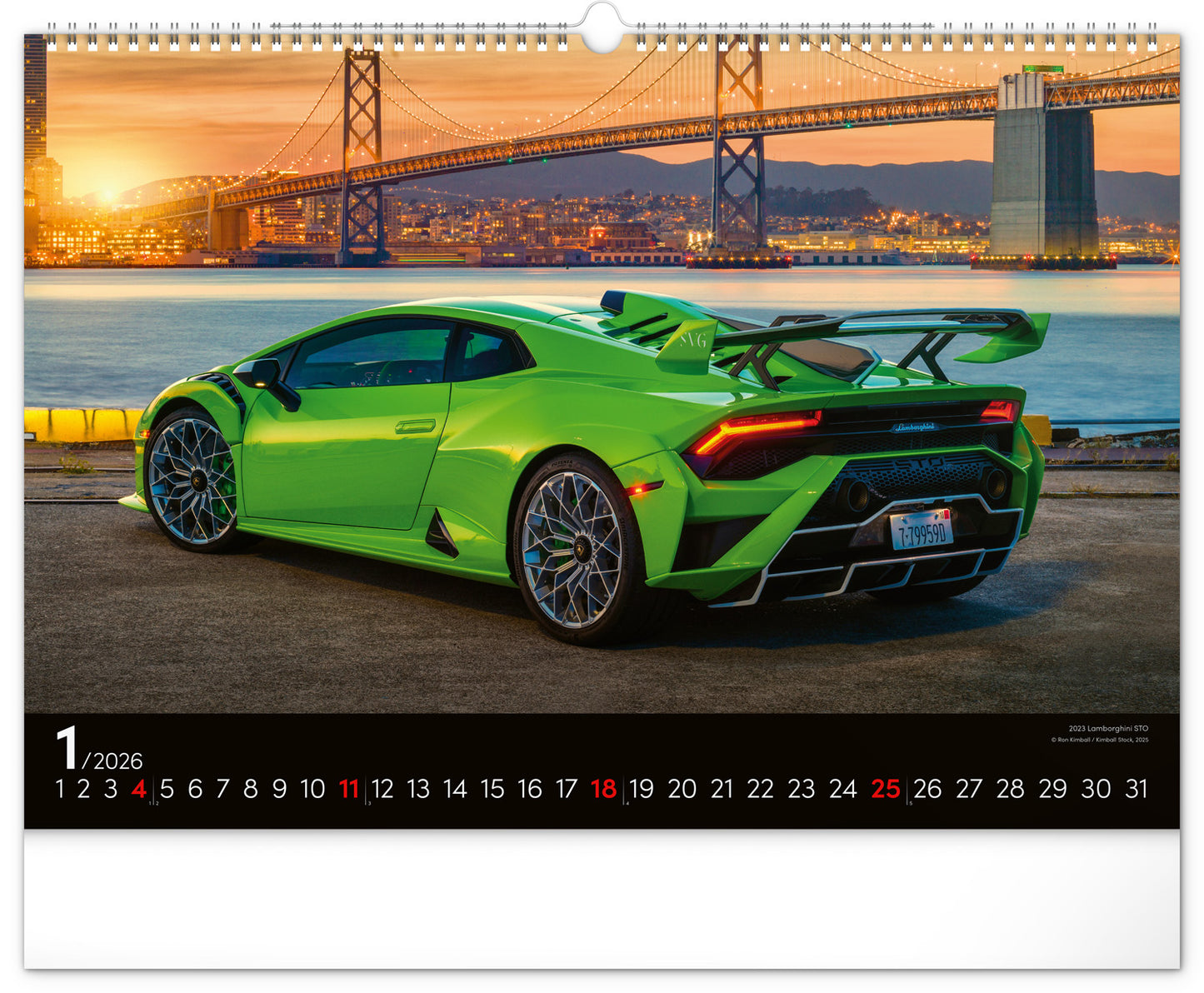Wall calendar Cars 2026, 48 x 33 cm