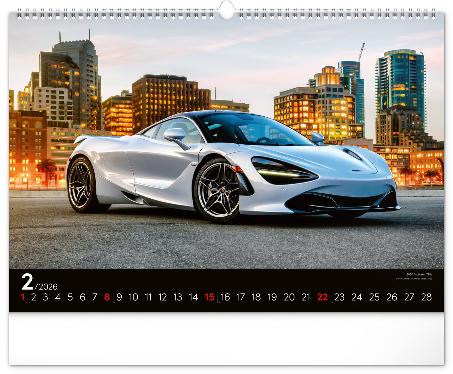 Wall calendar Cars 2026, 48 x 33 cm
