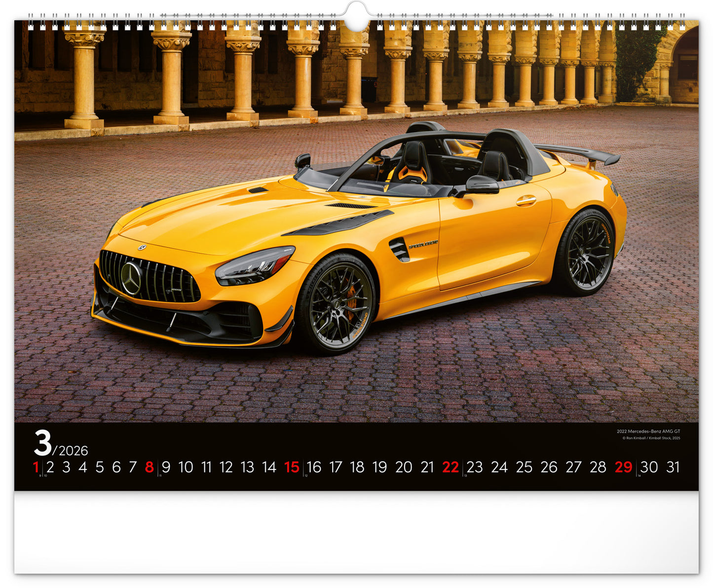 Wall calendar Cars 2026, 48 x 33 cm