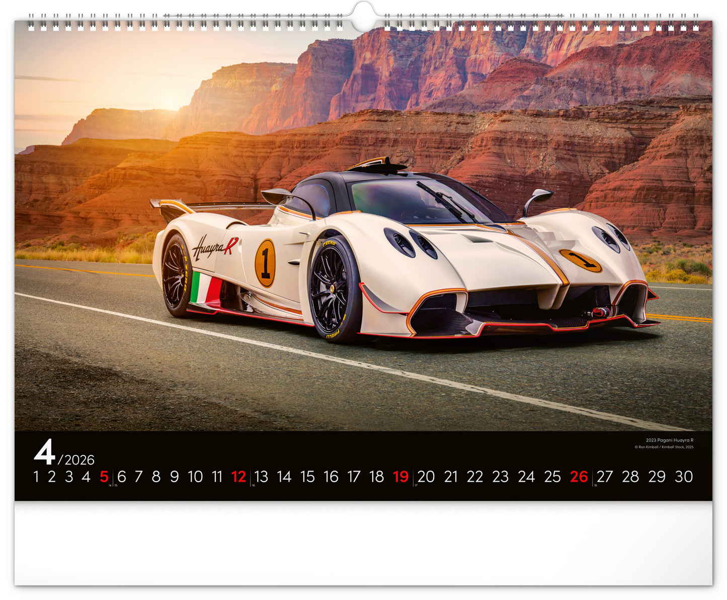Wall calendar Cars 2026, 48 x 33 cm