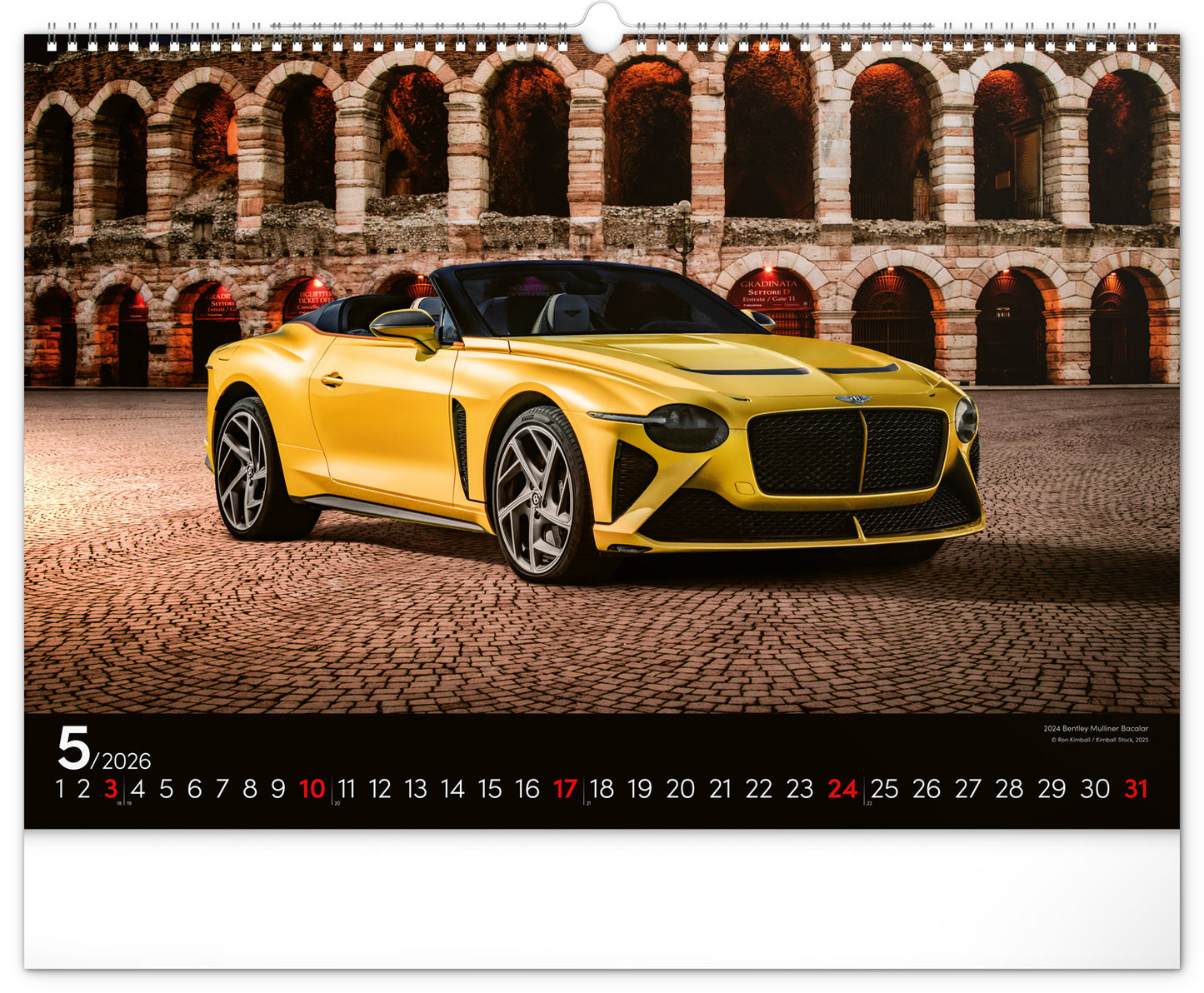 Wall calendar Cars 2026, 48 x 33 cm