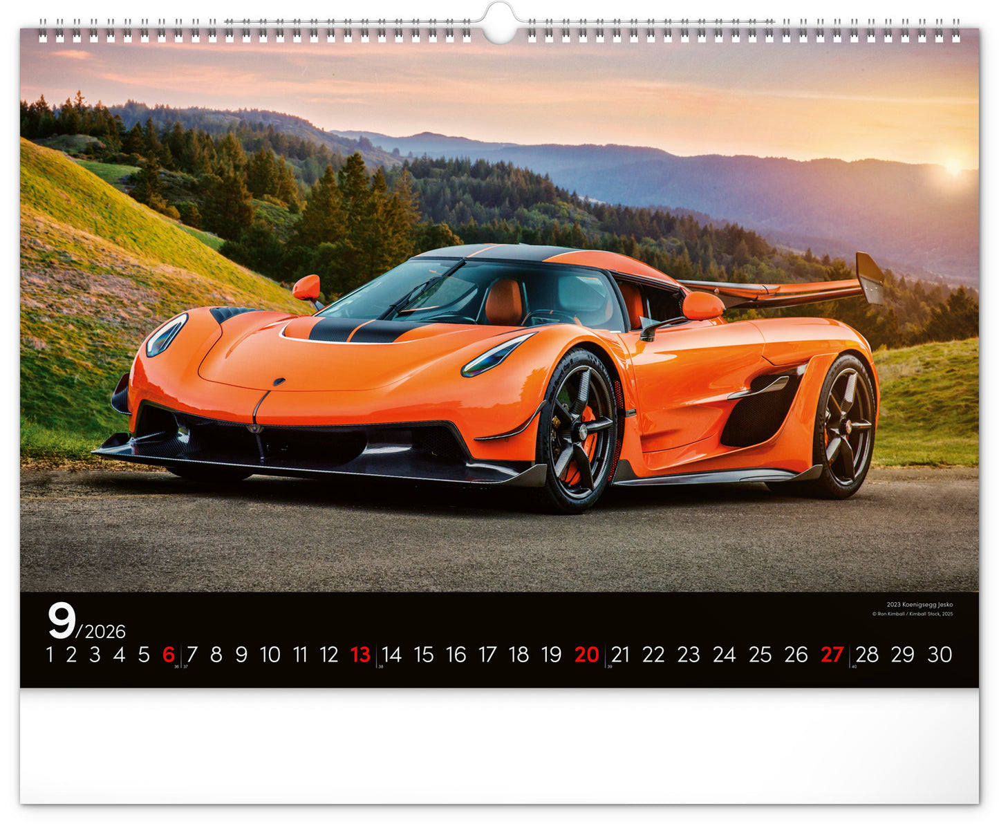 Wall calendar Cars 2026, 48 x 33 cm