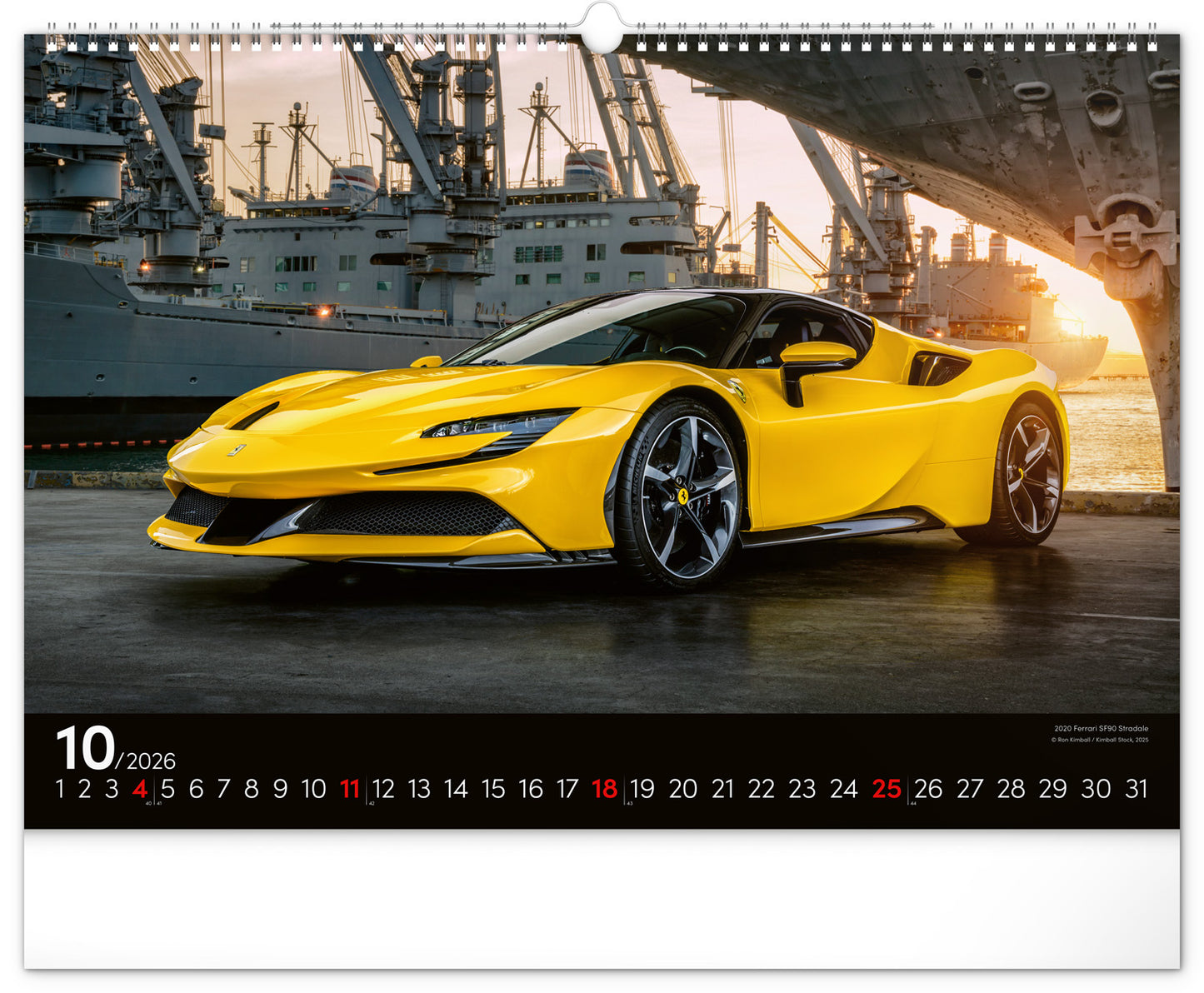 Wall calendar Cars 2026, 48 x 33 cm