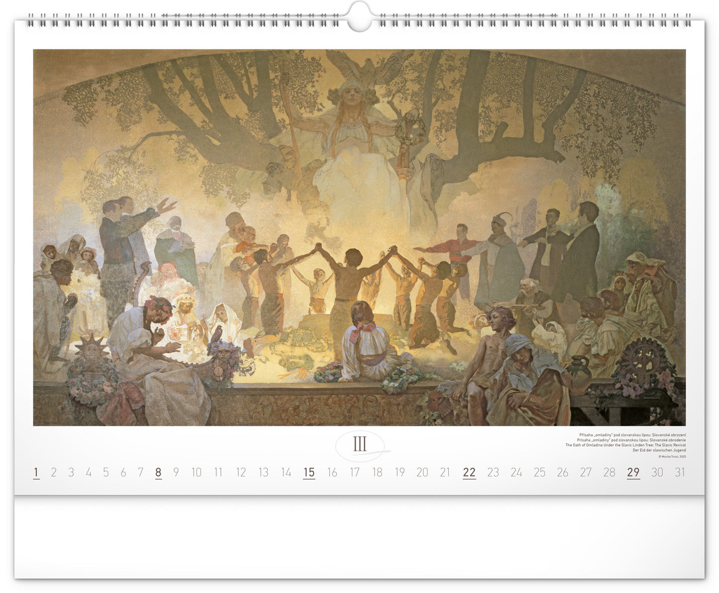 Wall calendar The Slav Epic – Alphonse Mucha 2026, 48 x 33 cm