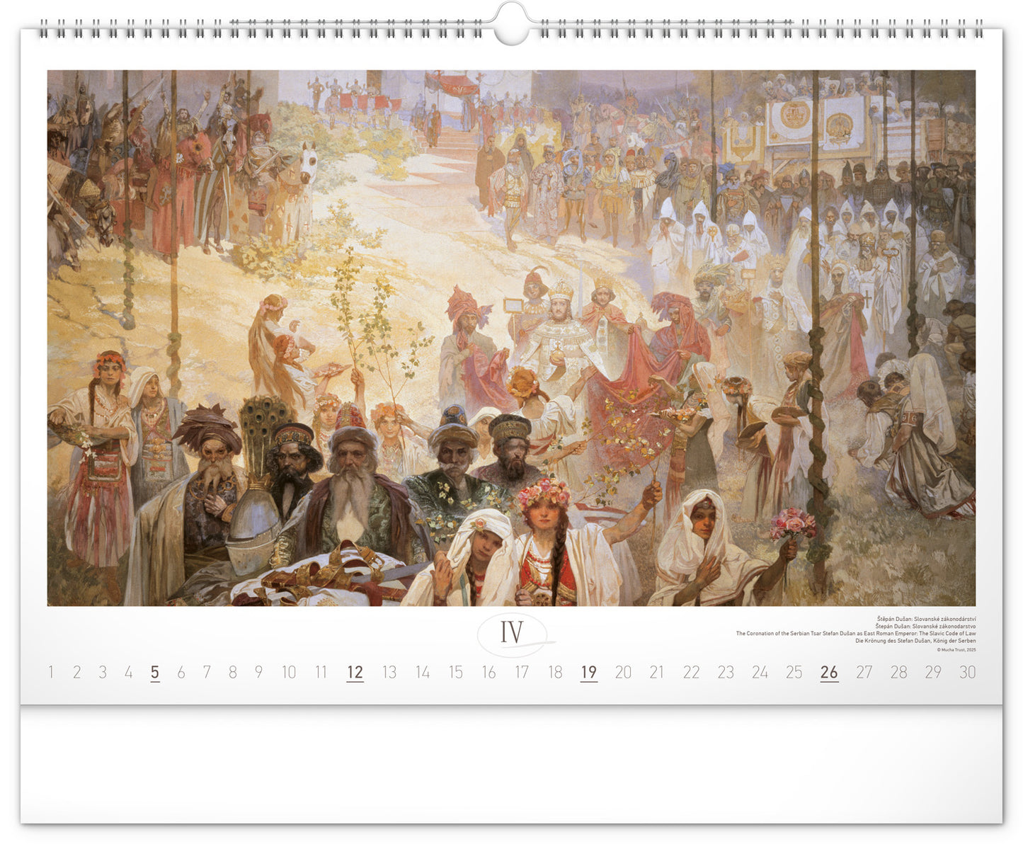 Wall calendar The Slav Epic – Alphonse Mucha 2026, 48 x 33 cm