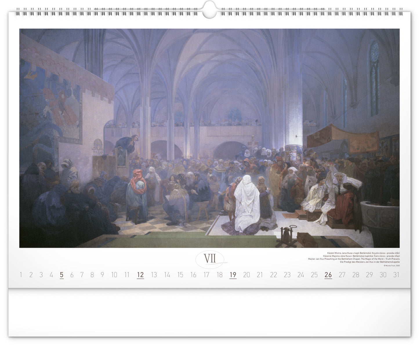 Wall calendar The Slav Epic – Alphonse Mucha 2026, 48 x 33 cm