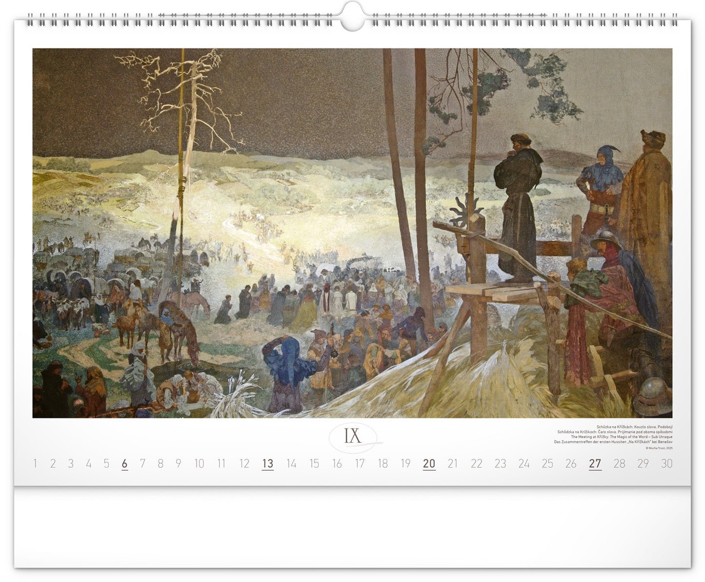 Wall calendar The Slav Epic – Alphonse Mucha 2026, 48 x 33 cm