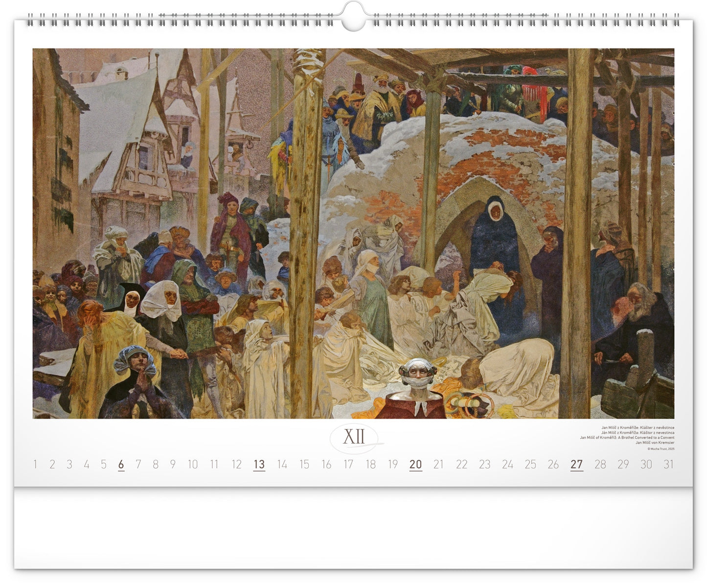 Wall calendar The Slav Epic – Alphonse Mucha 2026, 48 x 33 cm