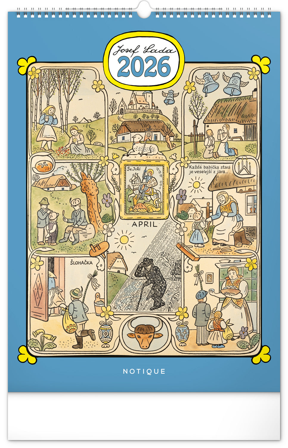 Wall calendar Josef Lada 2026, 33 x 46 cm