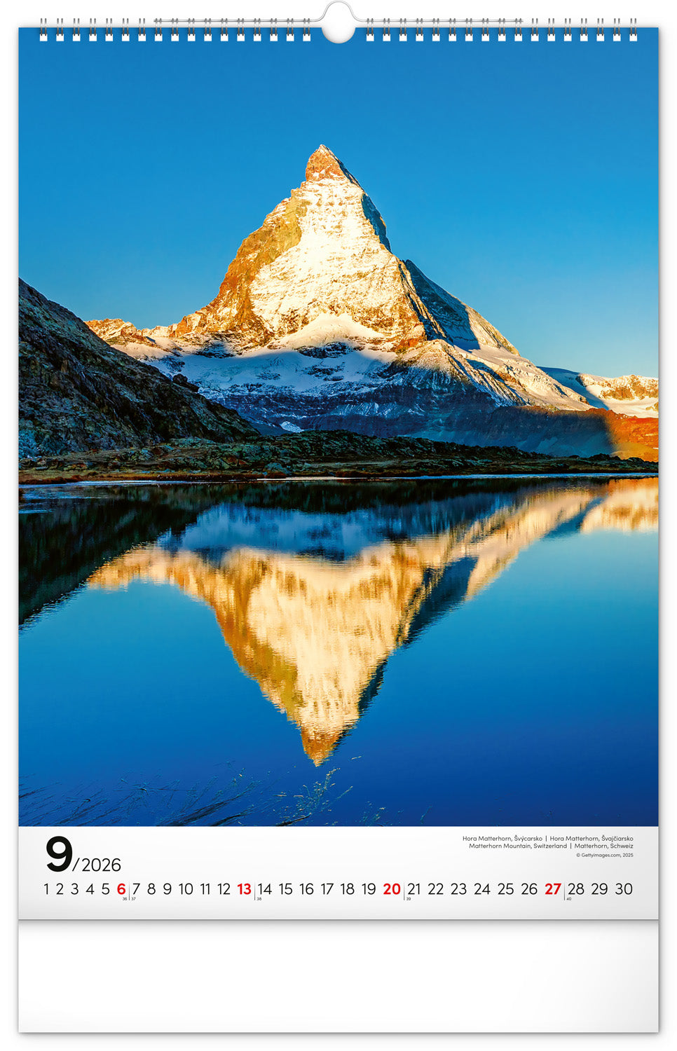 Wall calendar Mountains 2026, 33 x 46 cm