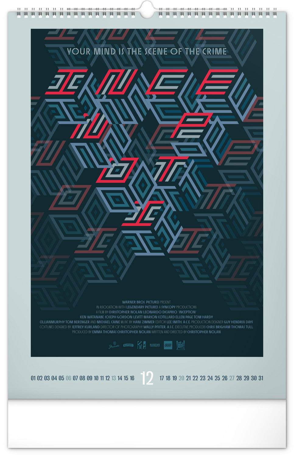 Wall calendar Alternative Movie Posters 2026, 33 x 46 cm
