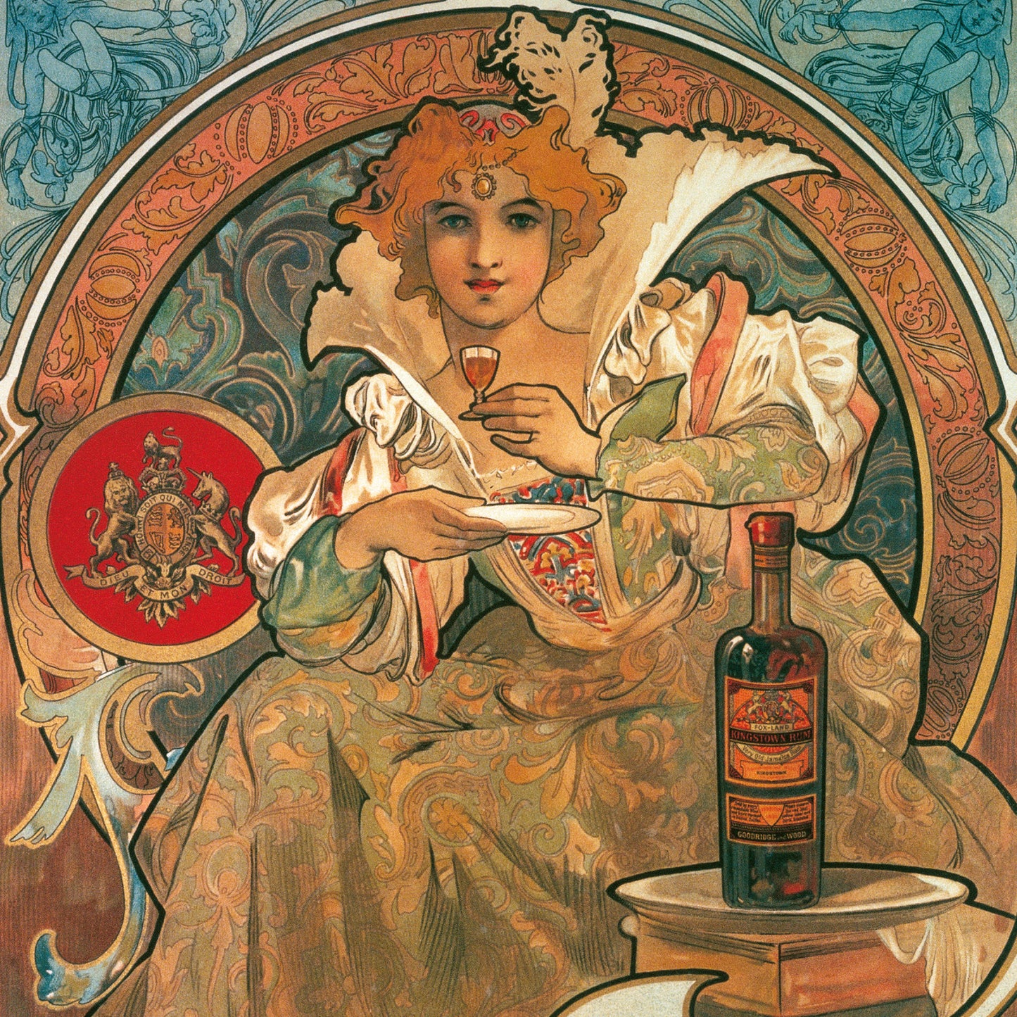 Grid calendar Alphonse Mucha 2026, 30 x 30 cm