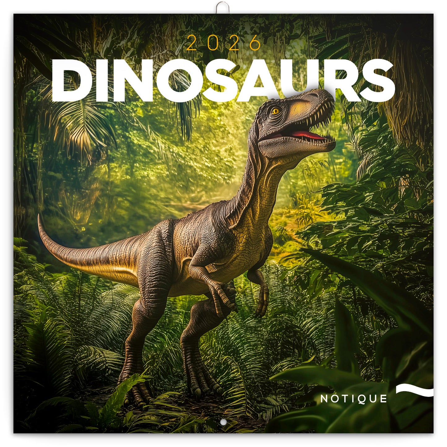 Grid calendar Dinosaurs 2026, 30 x 30 cm