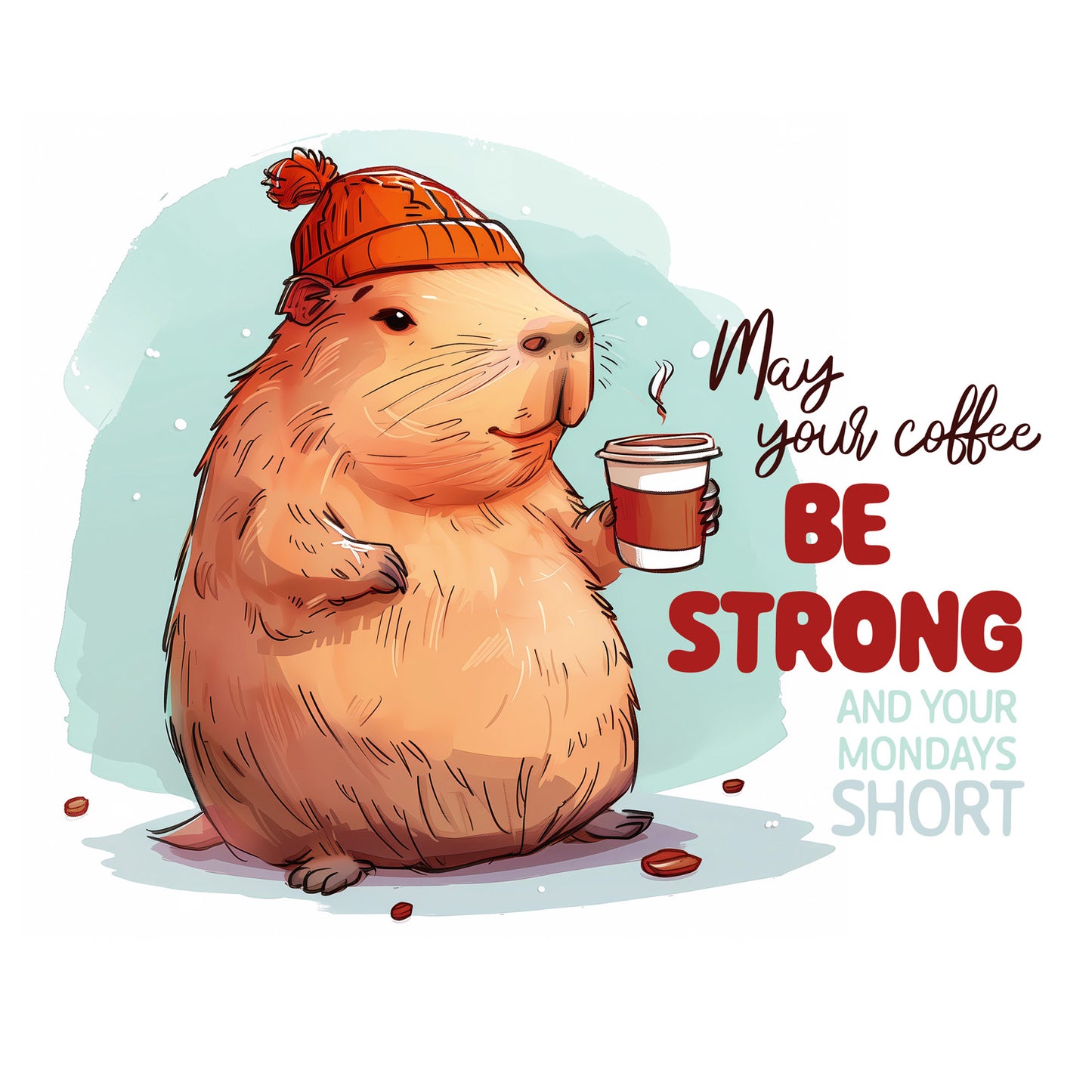 Grid calendar Cheeky Capybaras 2026, 30 x 30 cm