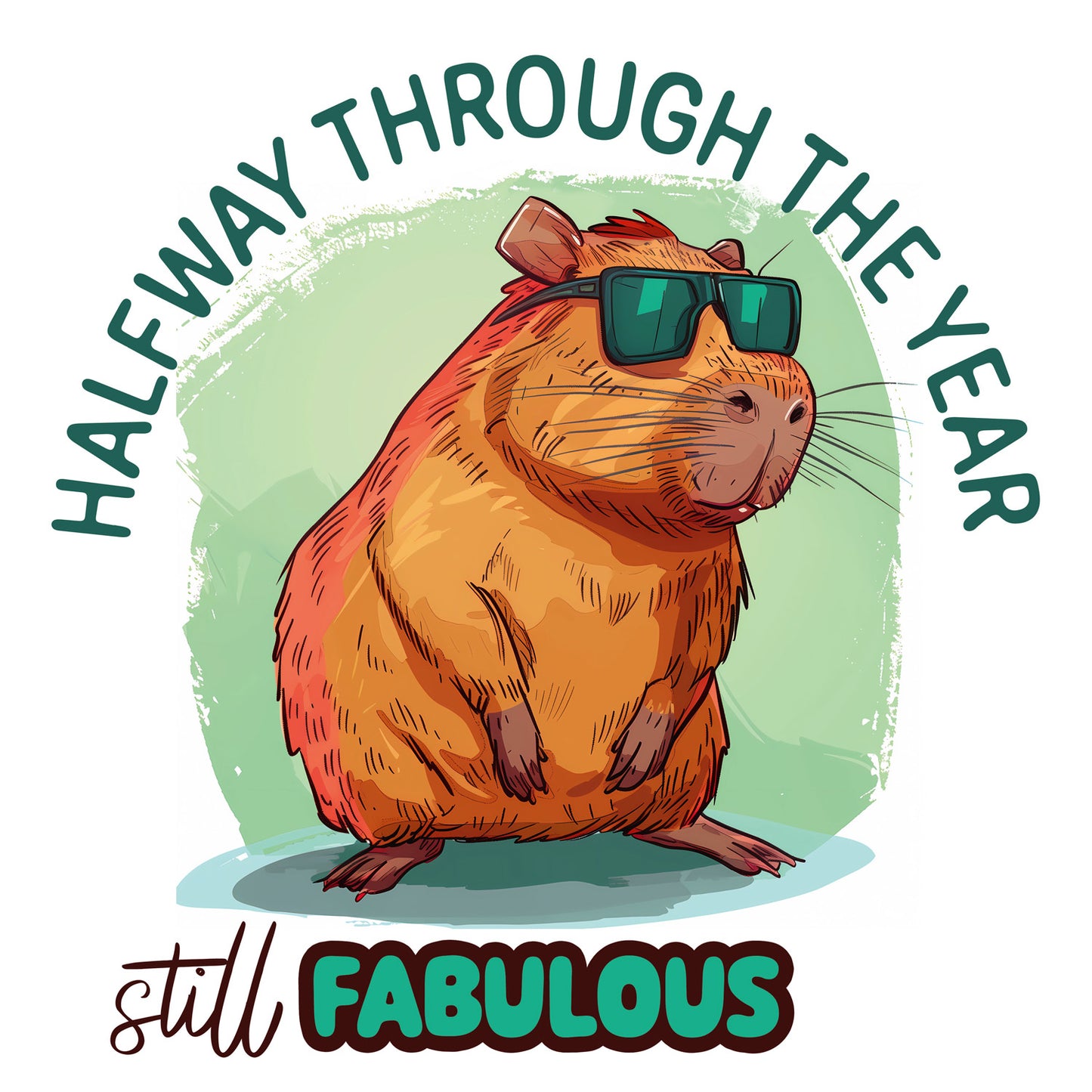Grid calendar Cheeky Capybaras 2026, 30 x 30 cm
