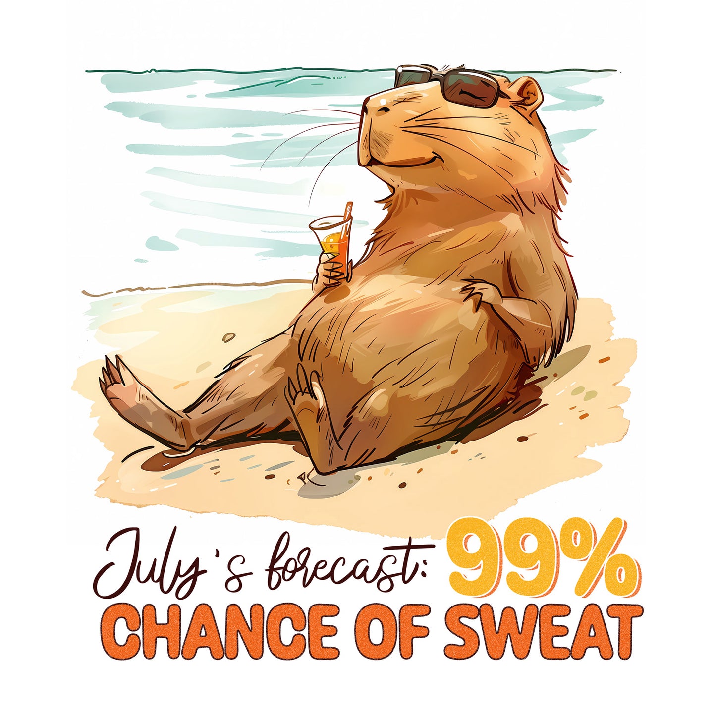 Grid calendar Cheeky Capybaras 2026, 30 x 30 cm